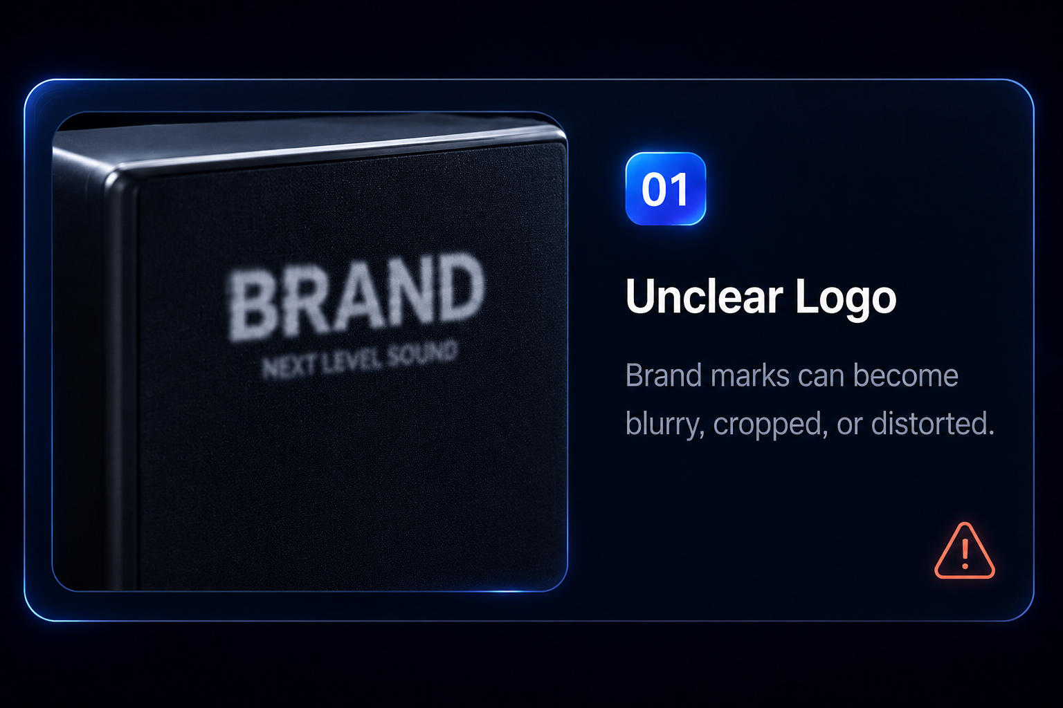 Logo 不清晰:品牌标识容易模糊、裁切或变形。