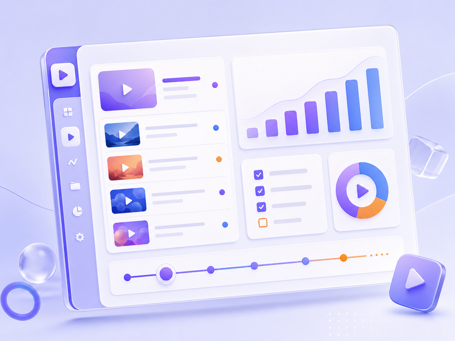 BluboAI content production workspace illustration